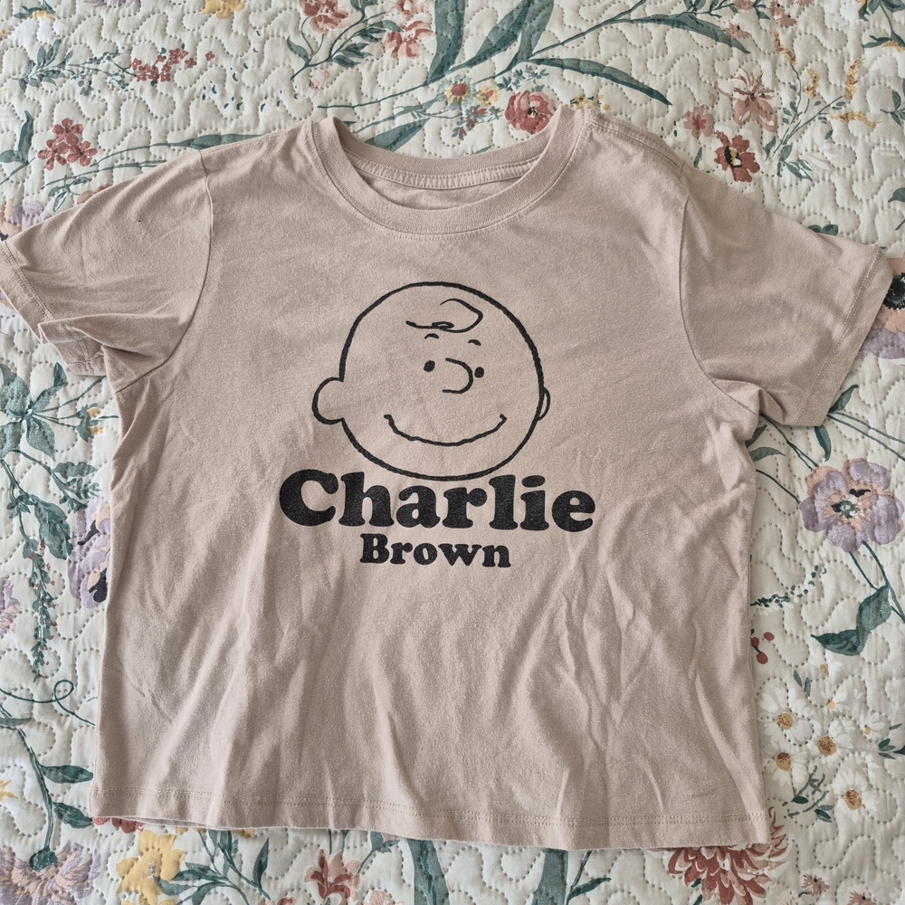 Charlie Brown Kids Tee - Soft Beige